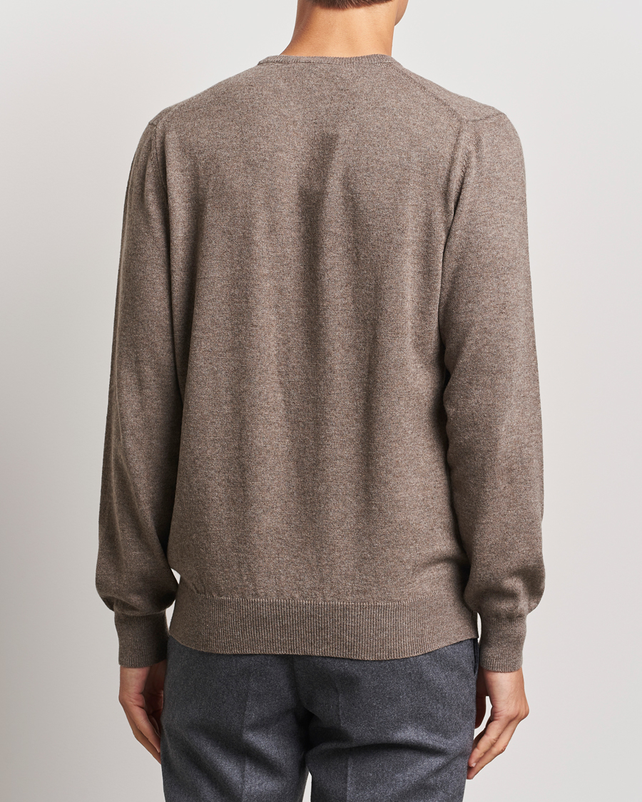 Heren | Truien | Piacenza Cashmere | Cashmere Crew Neck Sweater Brown