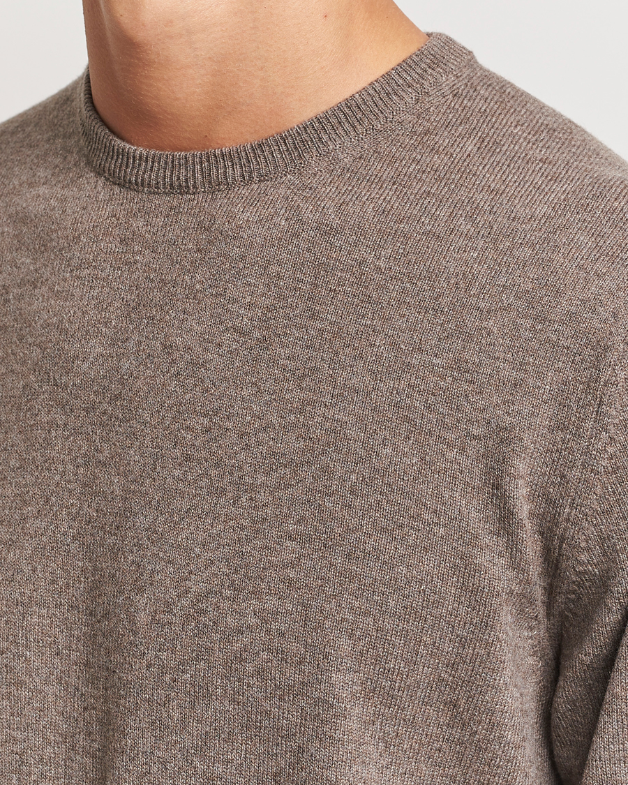 Heren | Truien | Piacenza Cashmere | Cashmere Crew Neck Sweater Brown