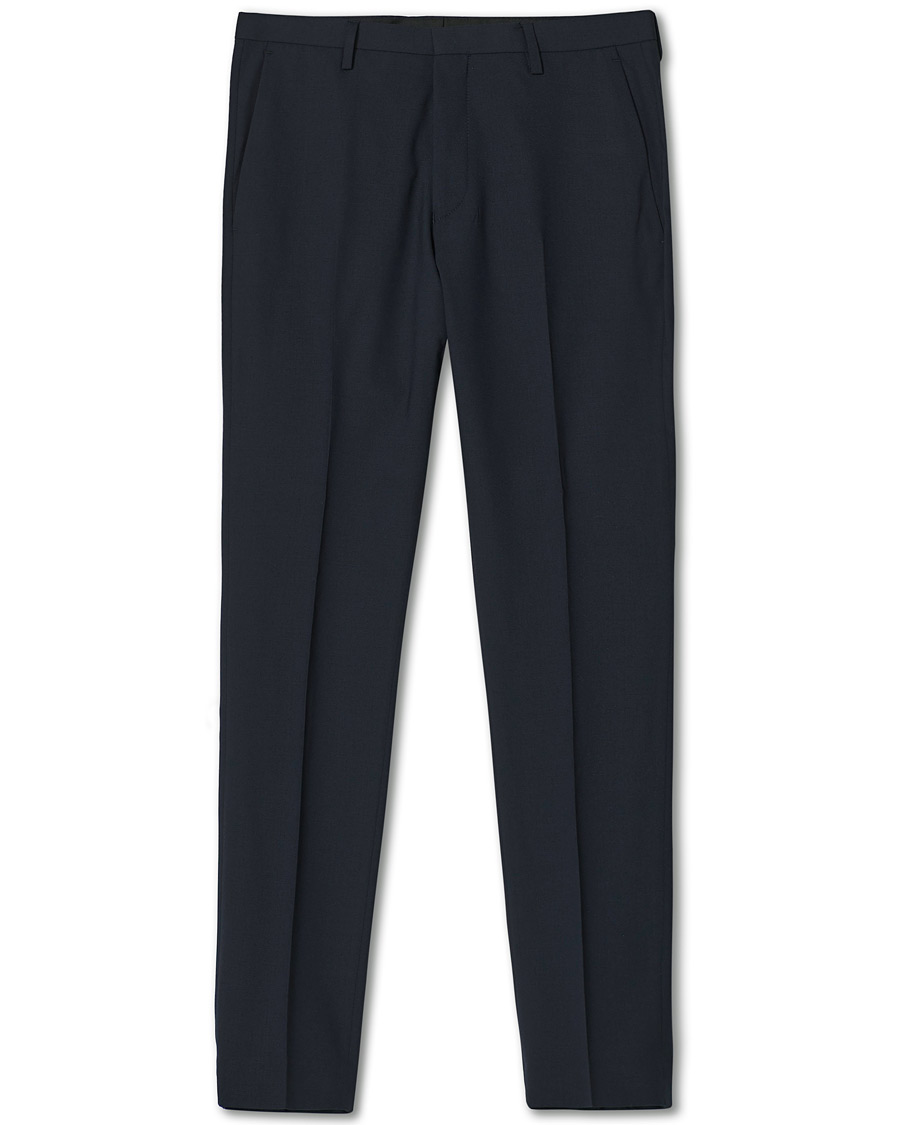 Homme | Pantalons | Tiger of Sweden | Thodd Wool Suit Trousers Navy