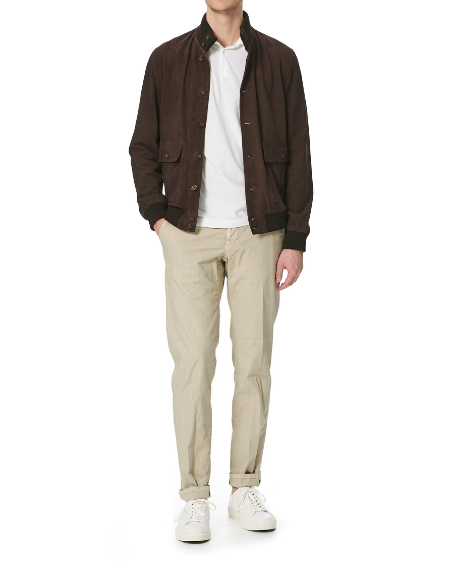 Homme | Pantalons | Incotex | Easy Fit Selvedge Cotton Chinos Desert Khaki