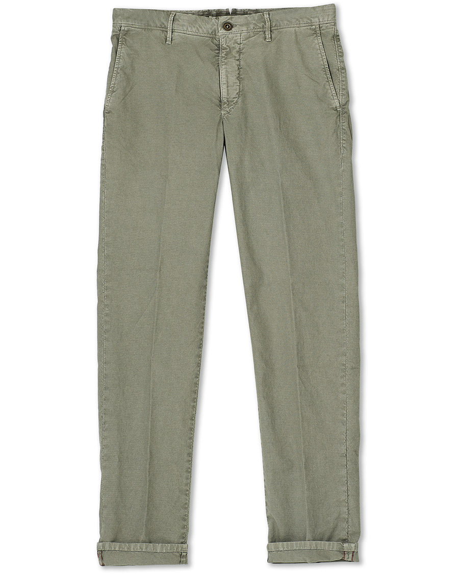 Homme | Pantalons | Incotex | Easy Fit Selvedge Cotton Chinos Stone Grey