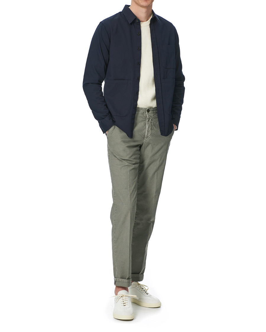 Homme | Pantalons | Incotex | Easy Fit Selvedge Cotton Chinos Stone Grey
