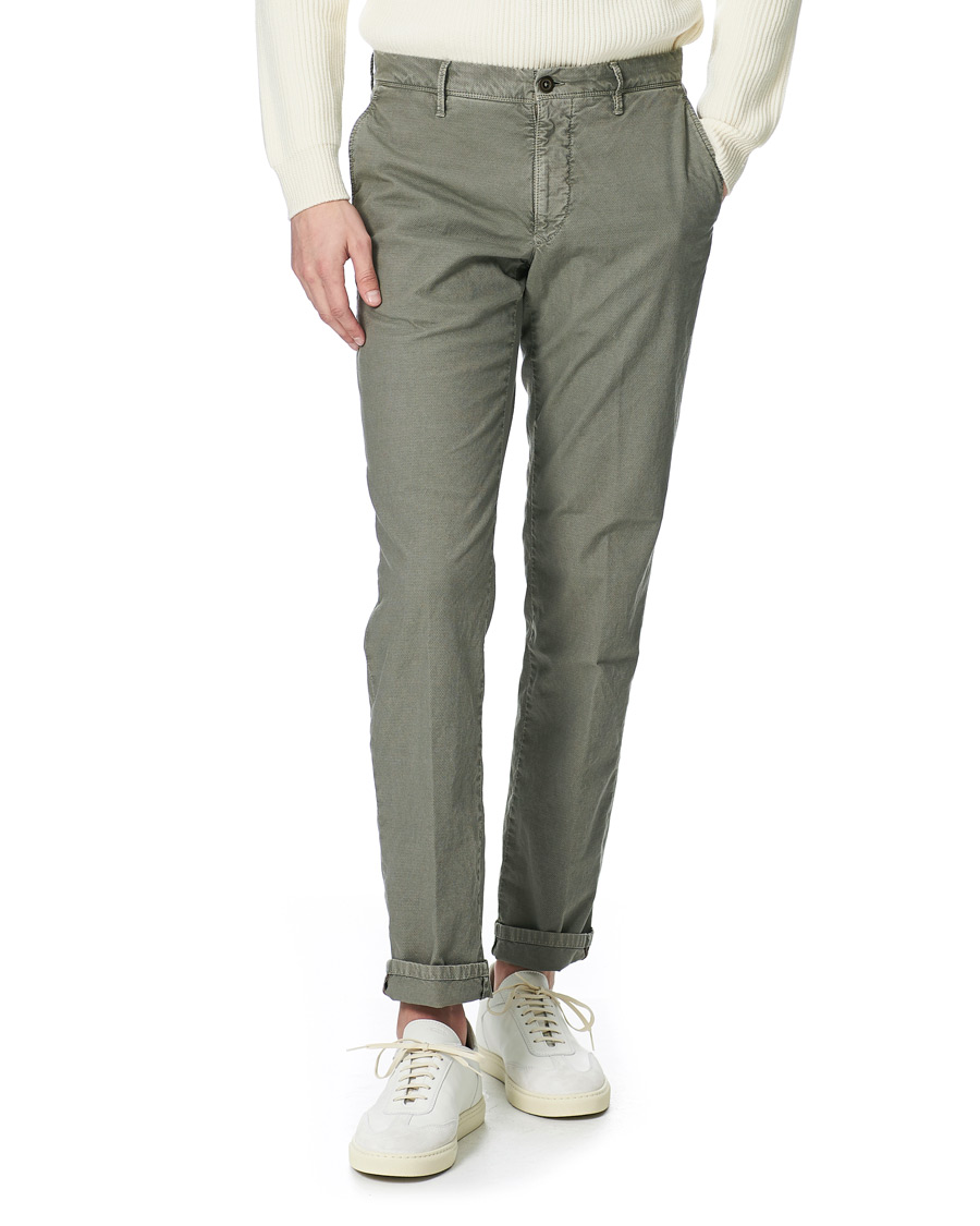 Homme | Pantalons | Incotex | Easy Fit Selvedge Cotton Chinos Stone Grey