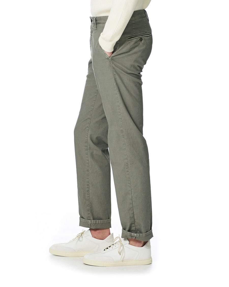 Homme | Pantalons | Incotex | Easy Fit Selvedge Cotton Chinos Stone Grey