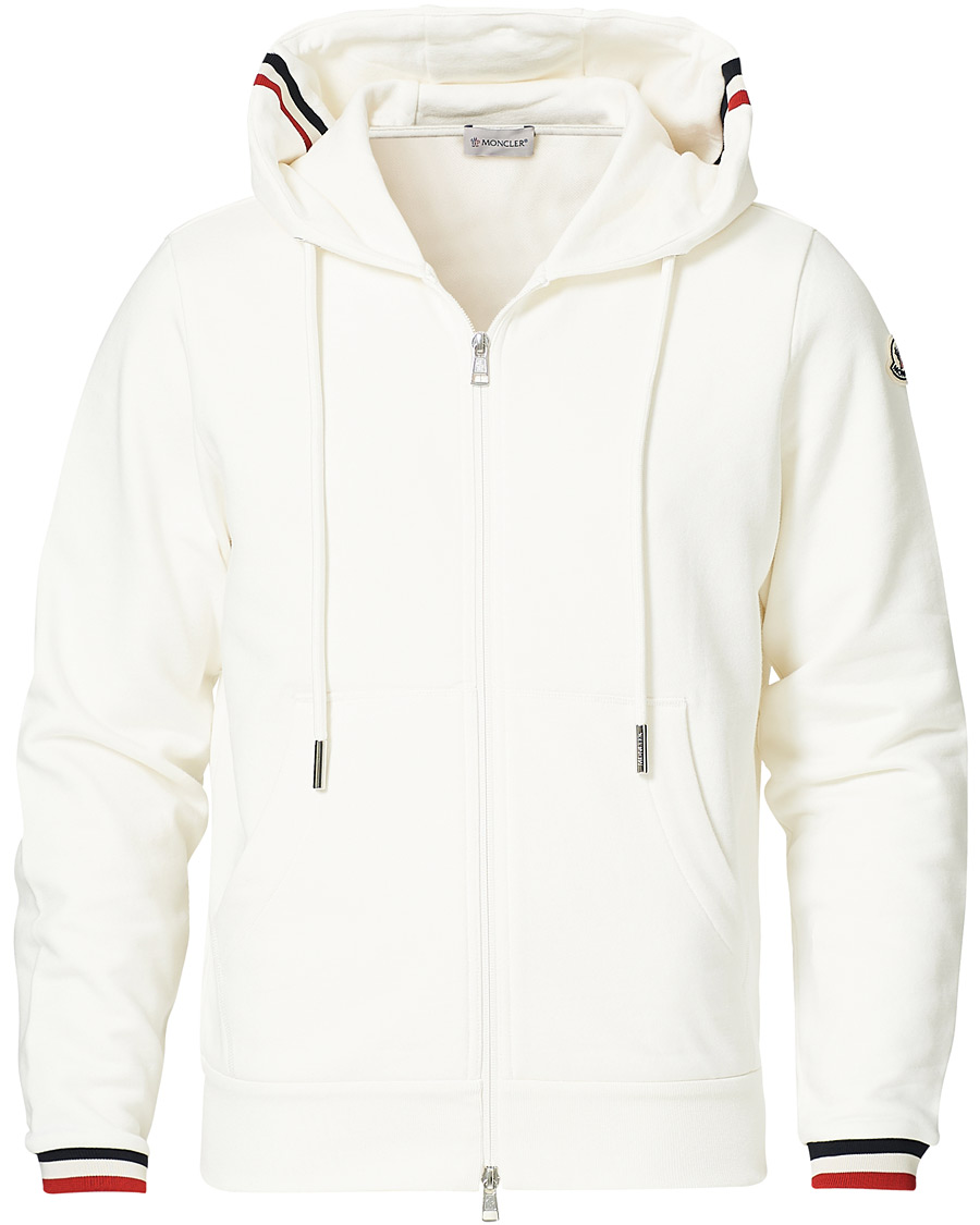 Homme | Pulls Et Tricots | Moncler | Maglia Full Zip Hoodie Off White