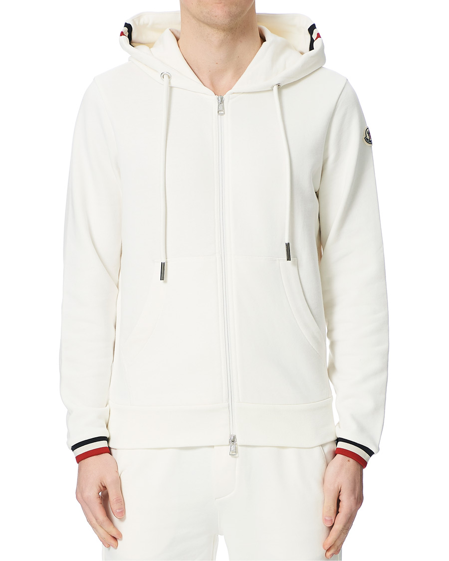Homme | Pulls Et Tricots | Moncler | Maglia Full Zip Hoodie Off White