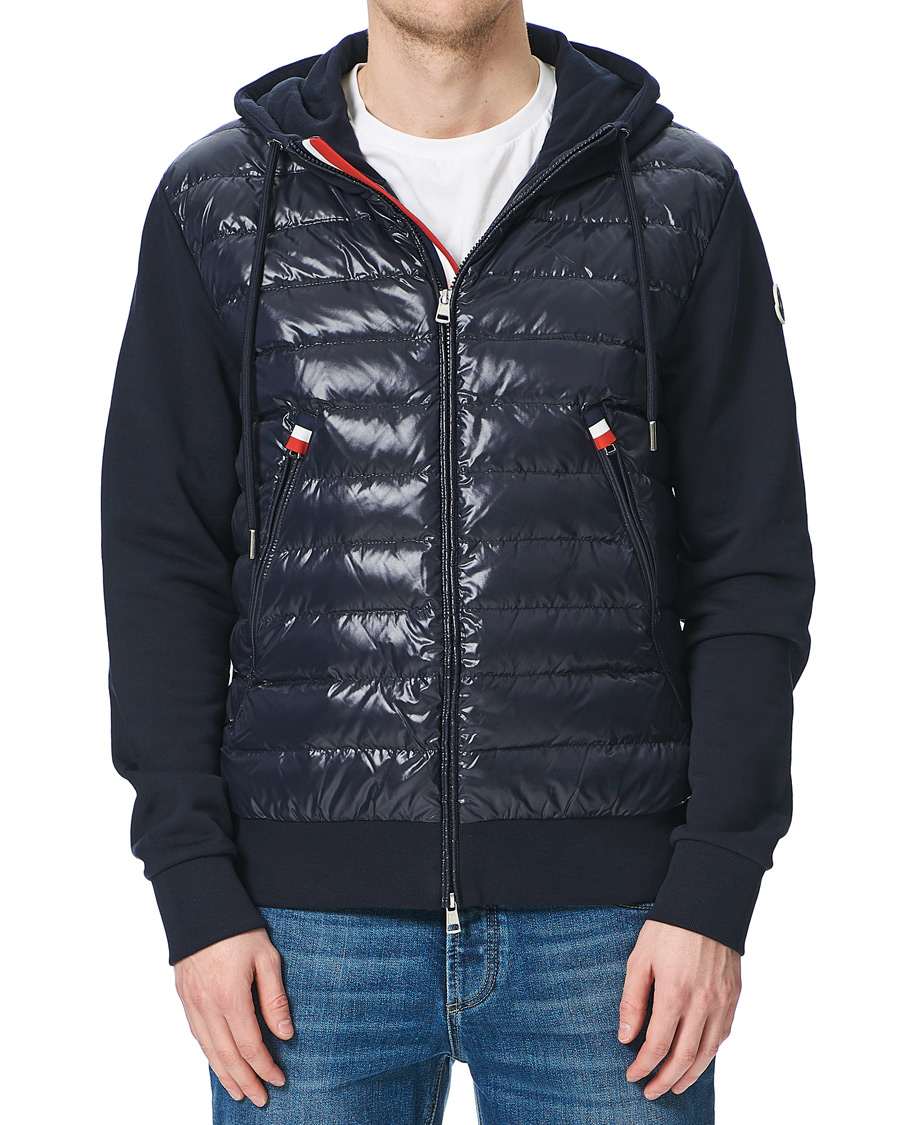 Homme | Manteaux Et Vestes | Moncler | Maglia Full Zip Hybrid Navy