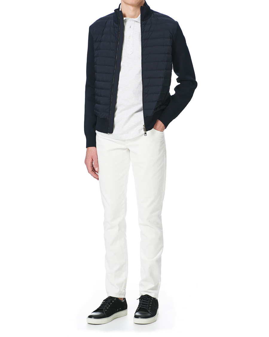 Homme | Pulls Et Tricots | Moncler | Cardigan Down Hybrid Navy