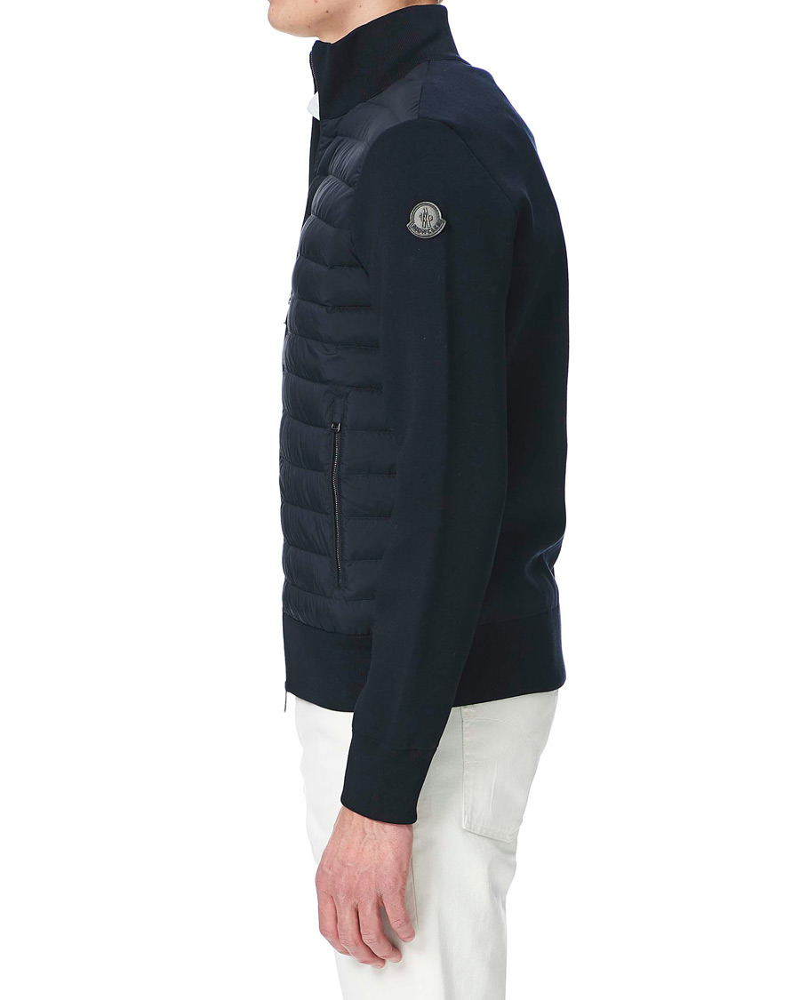 Homme | Pulls Et Tricots | Moncler | Cardigan Down Hybrid Navy
