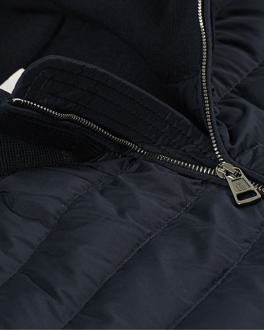 Homme | Pulls Et Tricots | Moncler | Cardigan Down Hybrid Navy