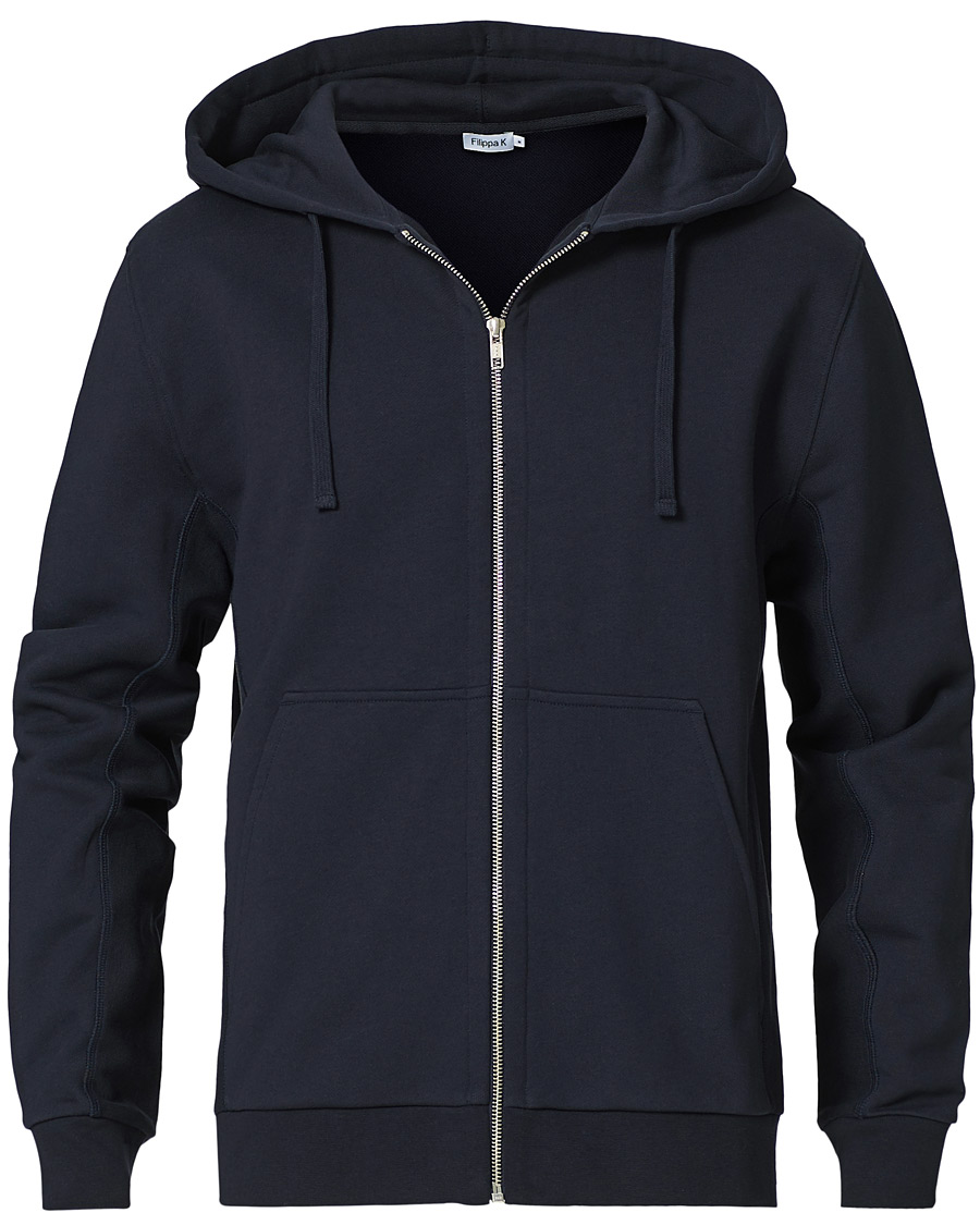 Homme | Pulls Et Tricots | Filippa K | Aldous Cotton Zip Hood Navy