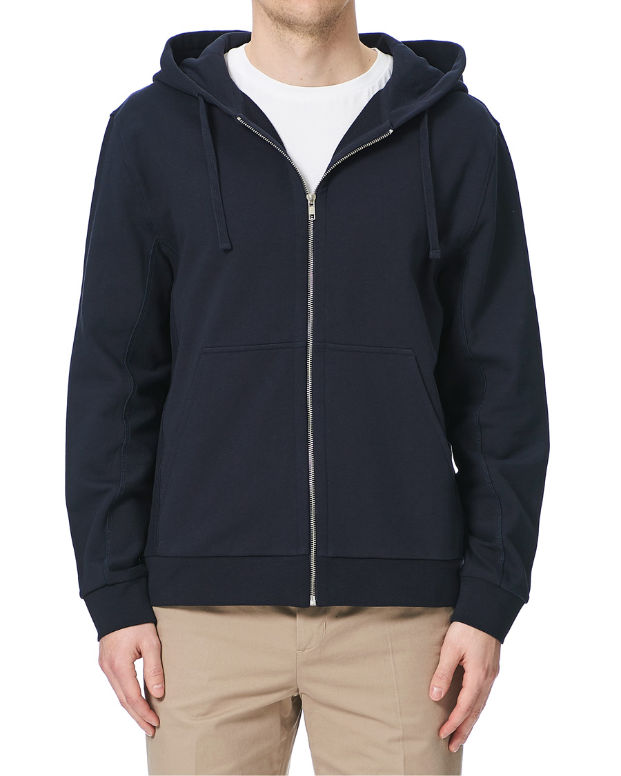Homme | Pulls Et Tricots | Filippa K | Aldous Cotton Zip Hood Navy