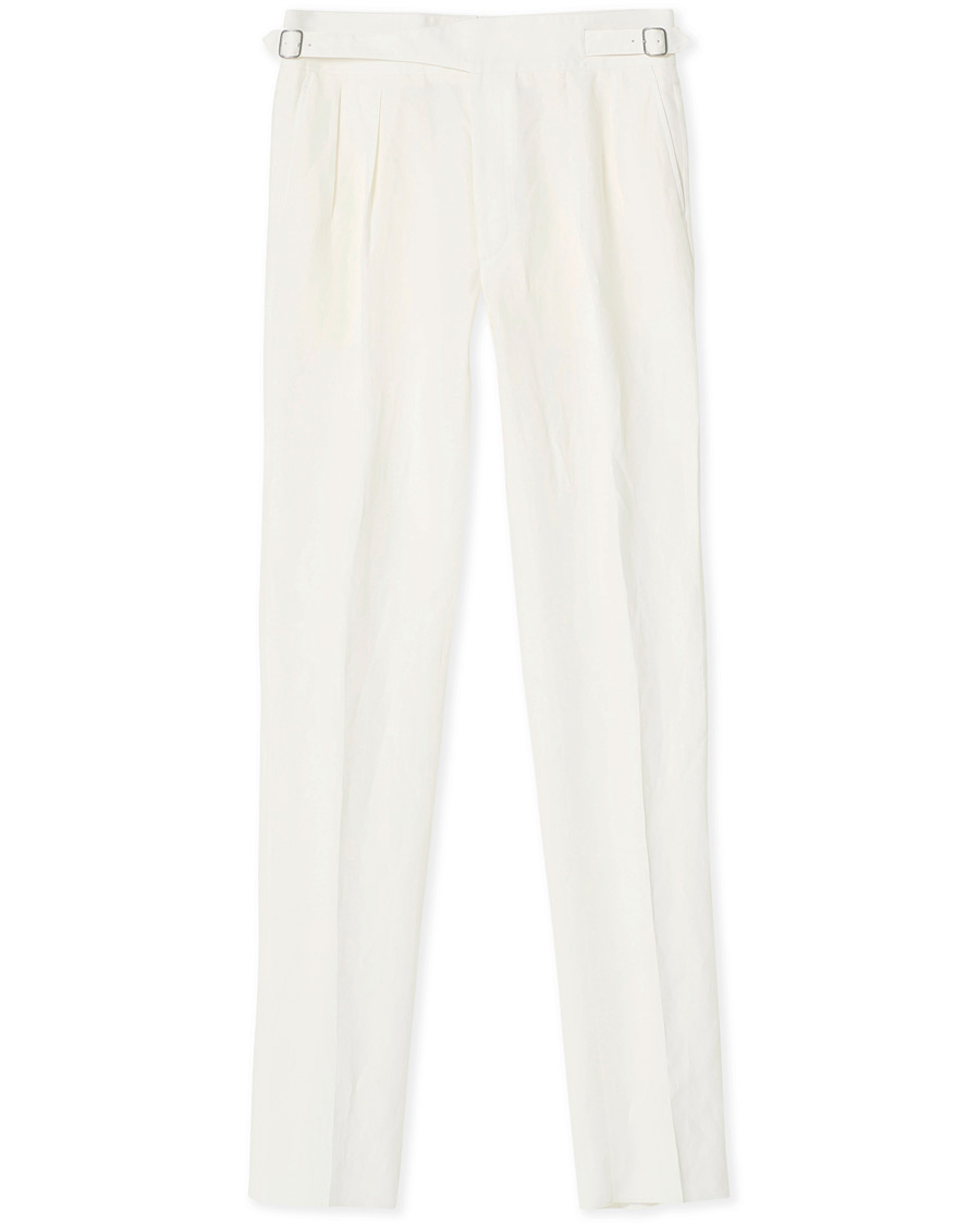 Homme | Pantalons | Ralph Lauren Purple Label | Silk/Linen Burma Trousers Light Beige
