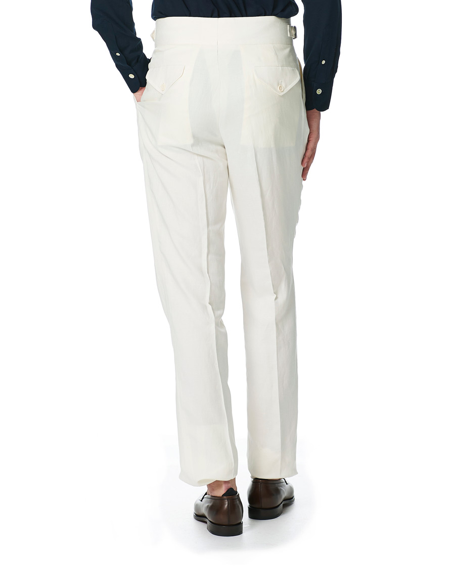 Homme | Pantalons | Ralph Lauren Purple Label | Silk/Linen Burma Trousers Light Beige