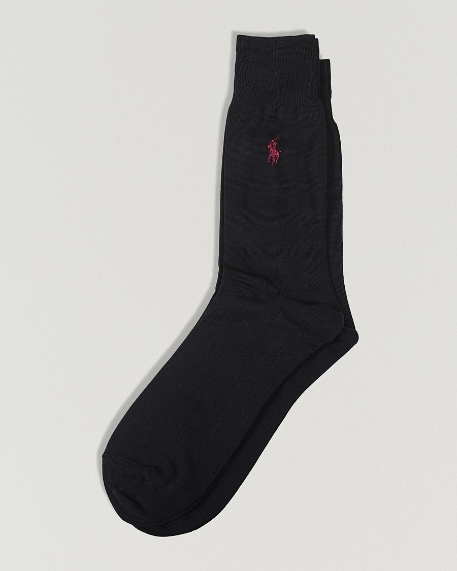 Homme | Sous-Vêtements Et Chaussettes | Polo Ralph Lauren | 2-Pack Mercerized Cotton Socks Black