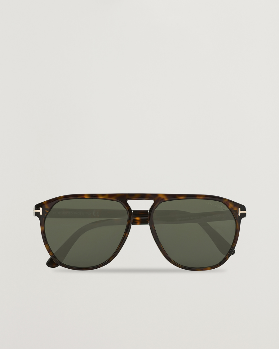 Homme | Tom Ford Jasper-02 Sunglasses Dark Havana/Green | Tom Ford | Jasper-02 Sunglasses Dark Havana/Green