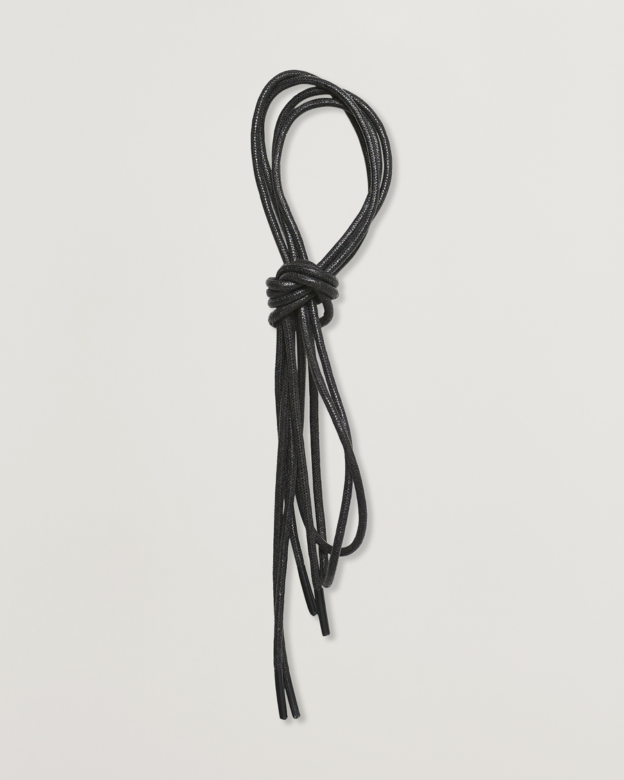 Homme | Saphir Medaille d'Or Shoe Laces Thin Waxed 75cm Black | Saphir Medaille d'Or | Shoe Laces Thin Waxed 75cm Black