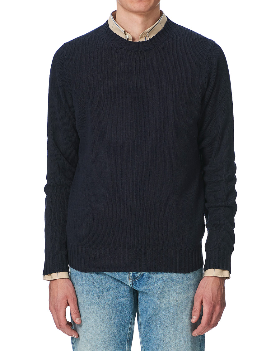 Homme | Pulls Et Tricots | Sunflower | Silk Crew Neck Navy
