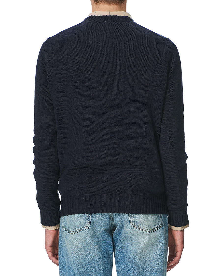 Homme | Pulls Et Tricots | Sunflower | Silk Crew Neck Navy