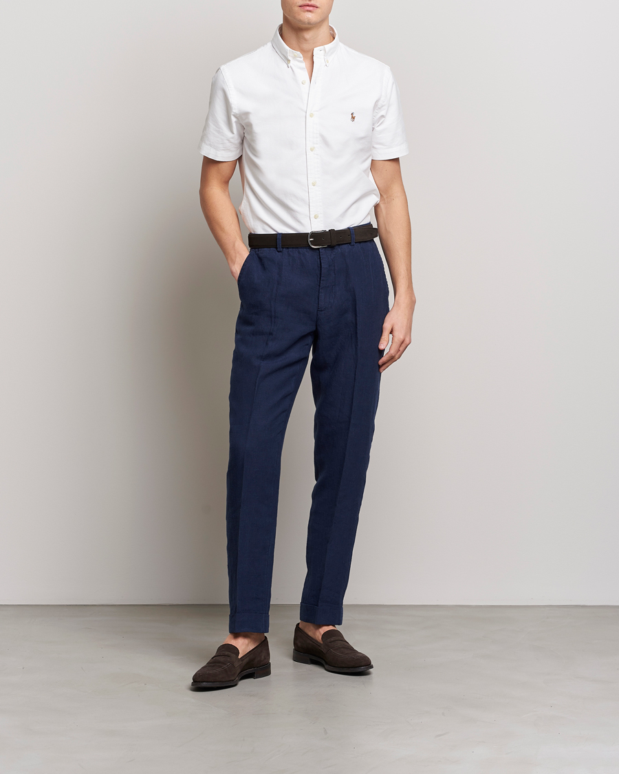Heren | Overhemden | Polo Ralph Lauren | Slim Fit Oxford Short Sleeve Shirt White