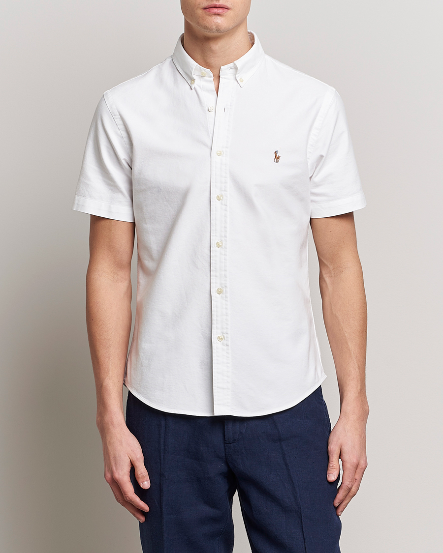 Heren | Overhemden | Polo Ralph Lauren | Slim Fit Oxford Short Sleeve Shirt White
