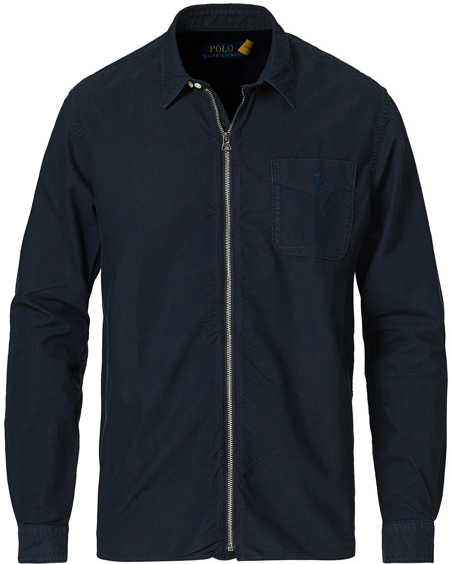 Homme | Chemises | Polo Ralph Lauren | Zip Oxford Garment Dyed Shirt Navy