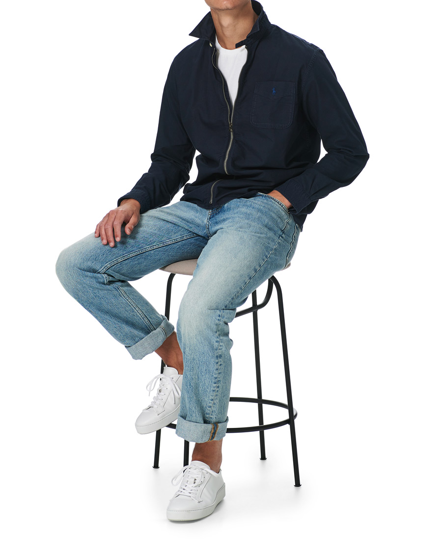 Homme | Chemises | Polo Ralph Lauren | Zip Oxford Garment Dyed Shirt Navy