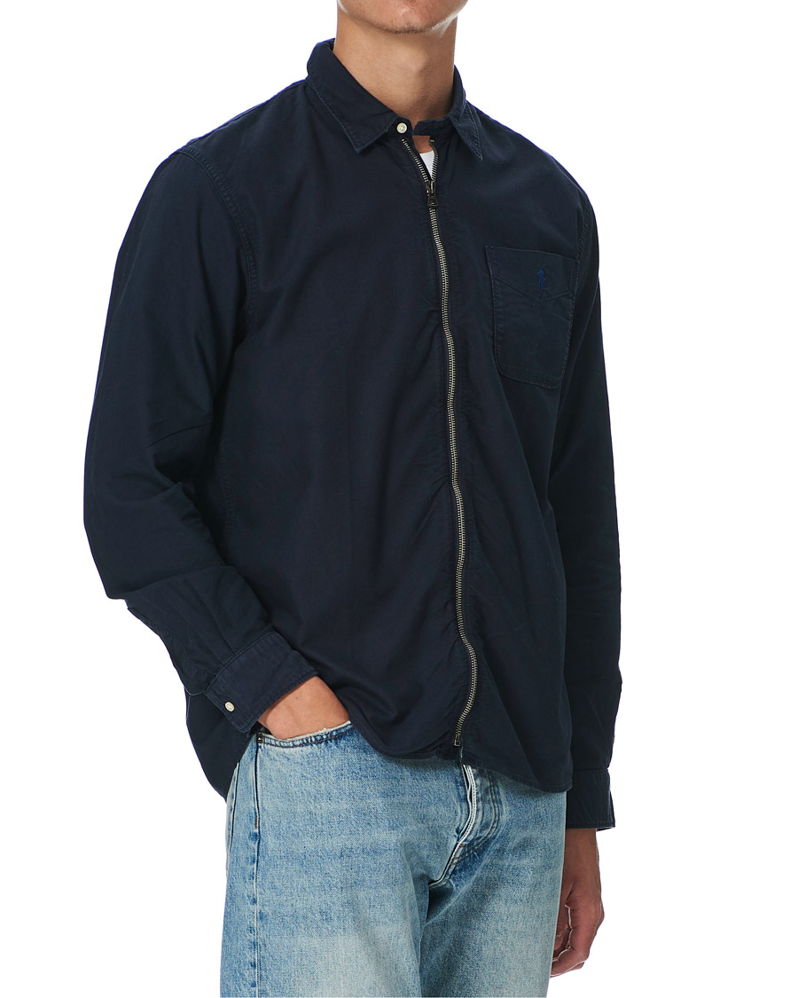Homme | Chemises | Polo Ralph Lauren | Zip Oxford Garment Dyed Shirt Navy
