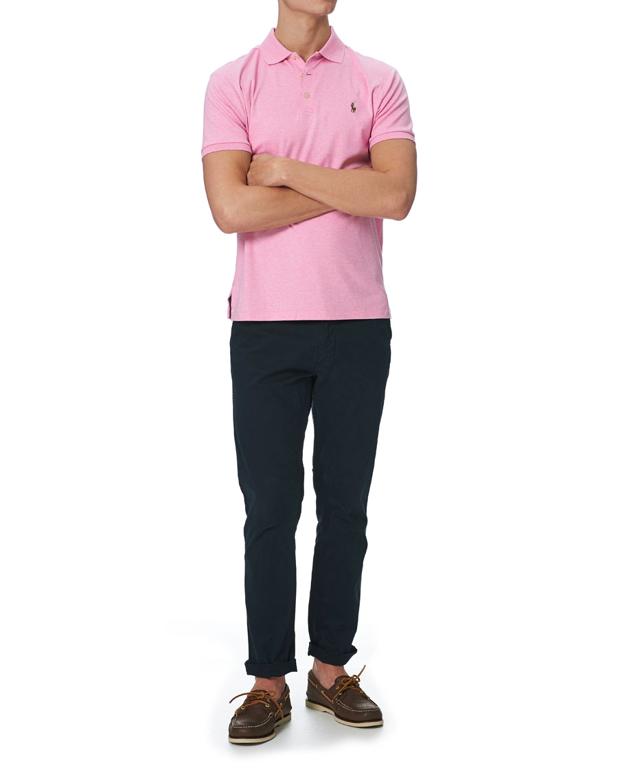 Homme | Polos | Polo Ralph Lauren | Custom Slim Fit Interlock Polo Hampton Pink Heather