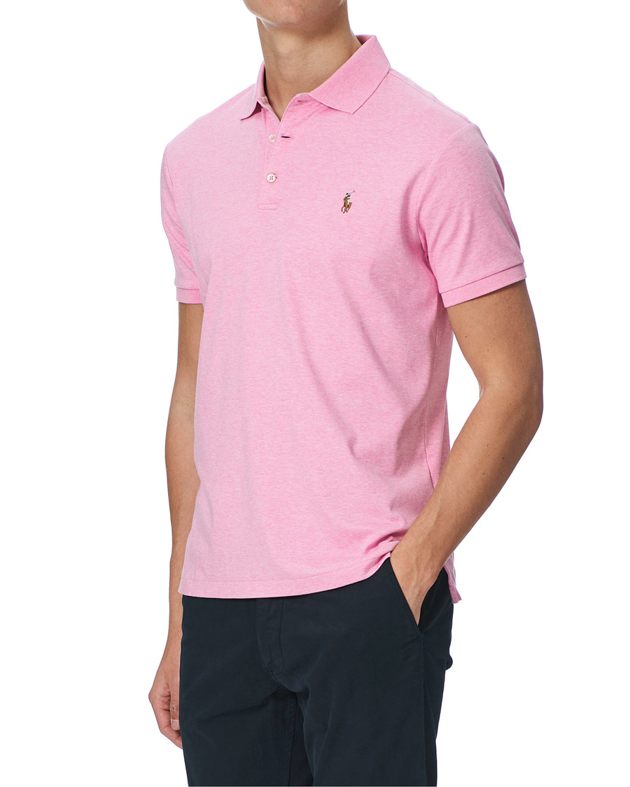 Homme | Polos | Polo Ralph Lauren | Custom Slim Fit Interlock Polo Hampton Pink Heather