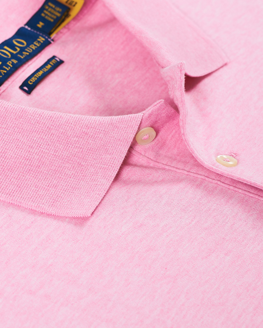 Homme | Polos | Polo Ralph Lauren | Custom Slim Fit Interlock Polo Hampton Pink Heather