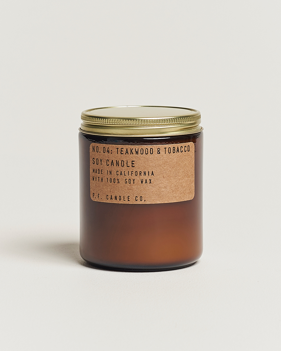 Heren | P.F. Candle Co. Soy Candle No. 4 Teakwood & Tobacco 204g | P.F. Candle Co. | Soy Candle No. 4 Teakwood & Tobacco 204g