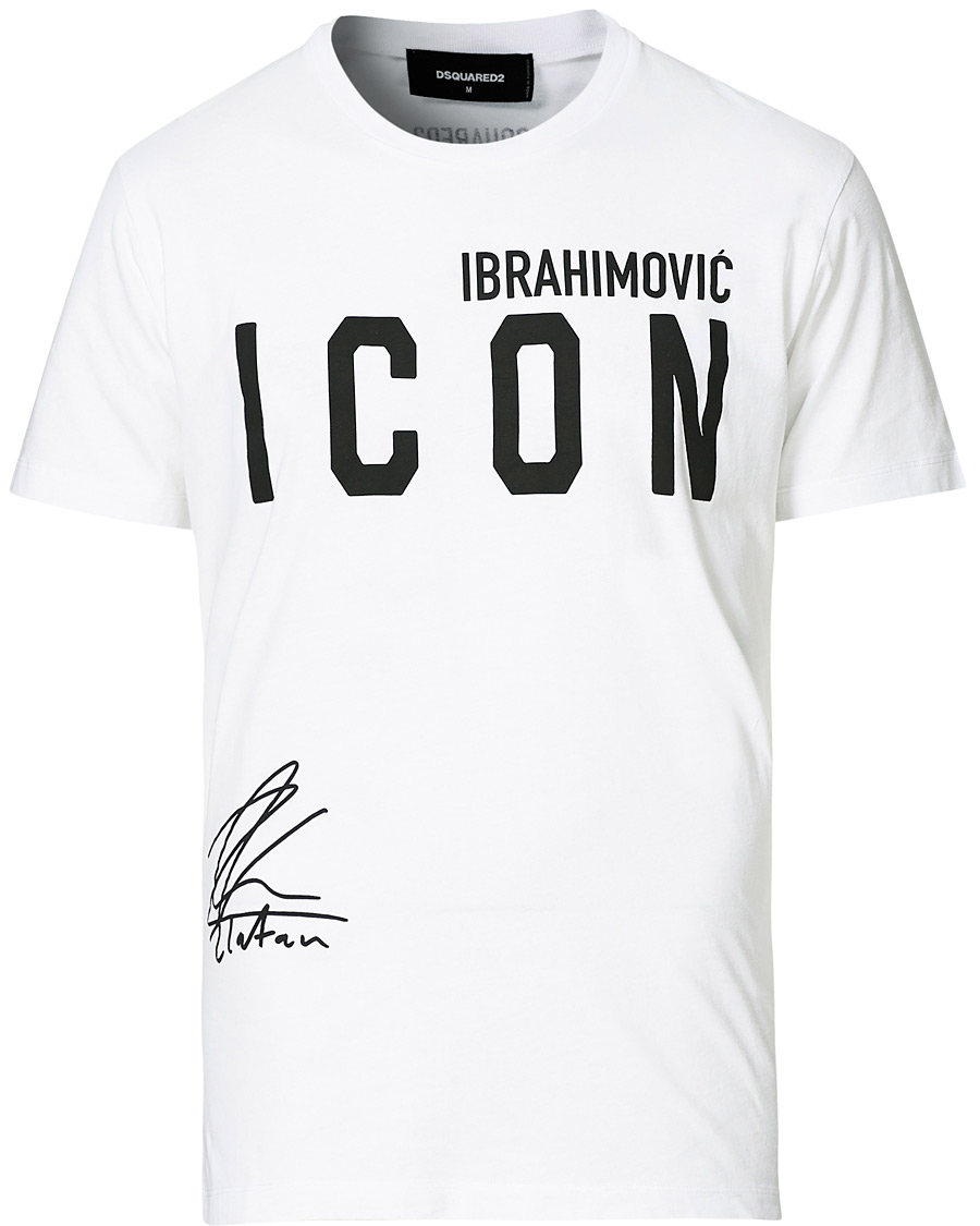 Homme | T-shirts | Dsquared2 | X Ibrahimovic Icon Sign Crew Neck Tee White