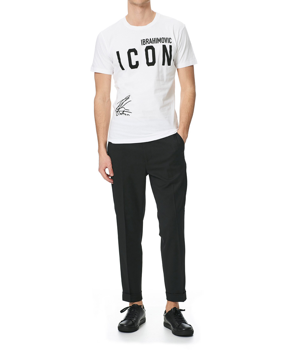 Homme | T-shirts | Dsquared2 | X Ibrahimovic Icon Sign Crew Neck Tee White