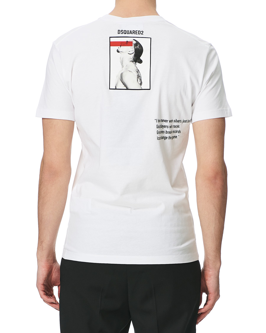Homme | T-shirts | Dsquared2 | X Ibrahimovic Icon Sign Crew Neck Tee White