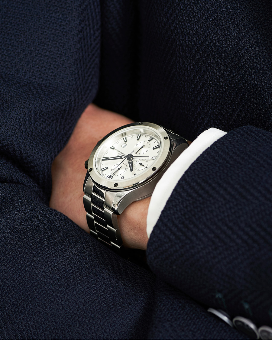 Heren | Sjöö Sandström UTC Extreme 44,2mm White and Stainless Steel | Sjöö Sandström | UTC Extreme 44,2mm White and Stainless Steel