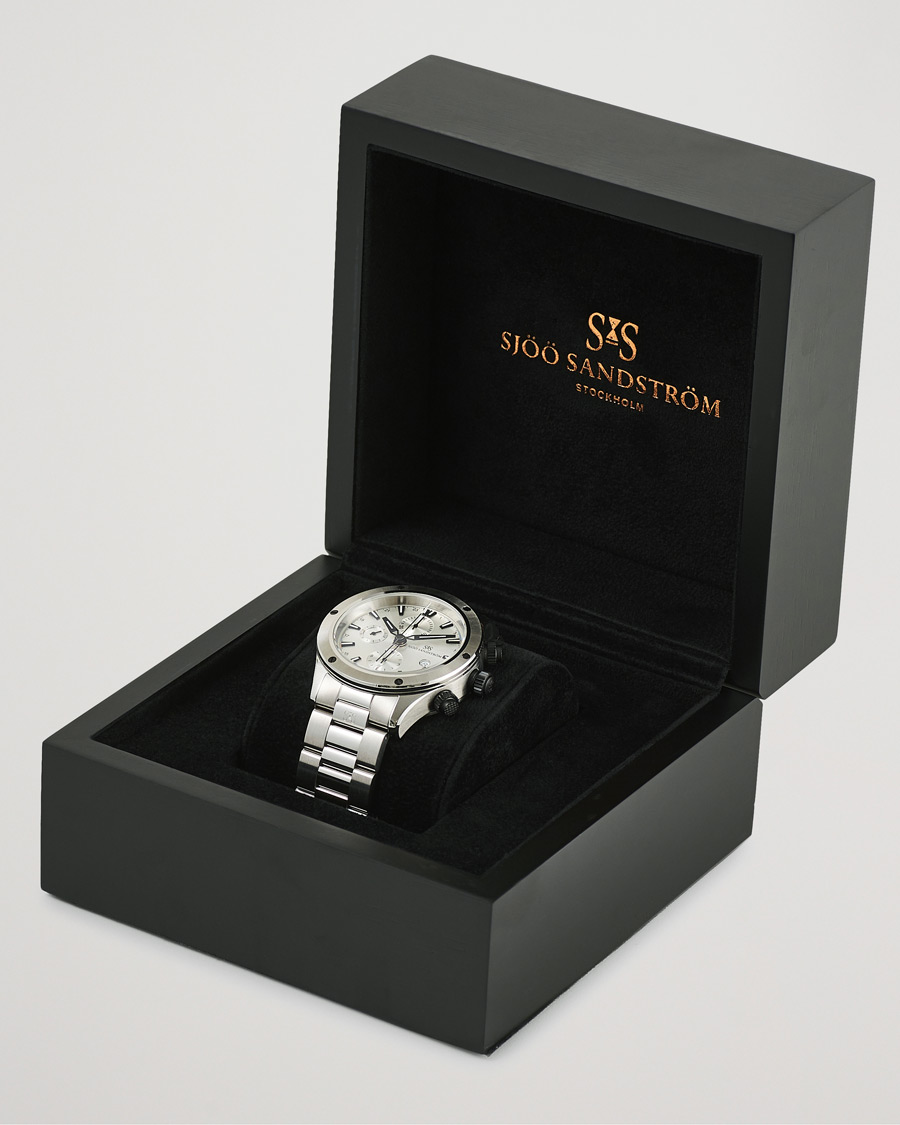 Heren | Sjöö Sandström UTC Extreme 44,2mm White and Stainless Steel | Sjöö Sandström | UTC Extreme 44,2mm White and Stainless Steel