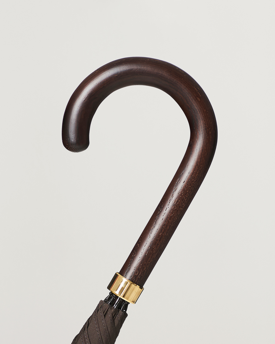Heren | Paraplu's | Fox Umbrellas | Polished Hardwood Umbrella Brown