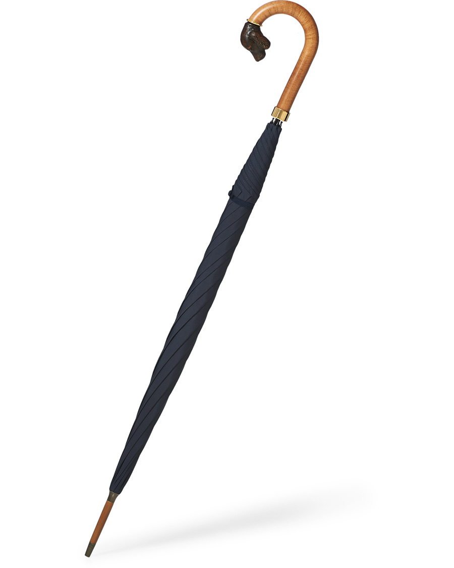 Homme | Fox Umbrellas Brown Spaniel Umbrella Navy | Fox Umbrellas | Brown Spaniel Umbrella Navy
