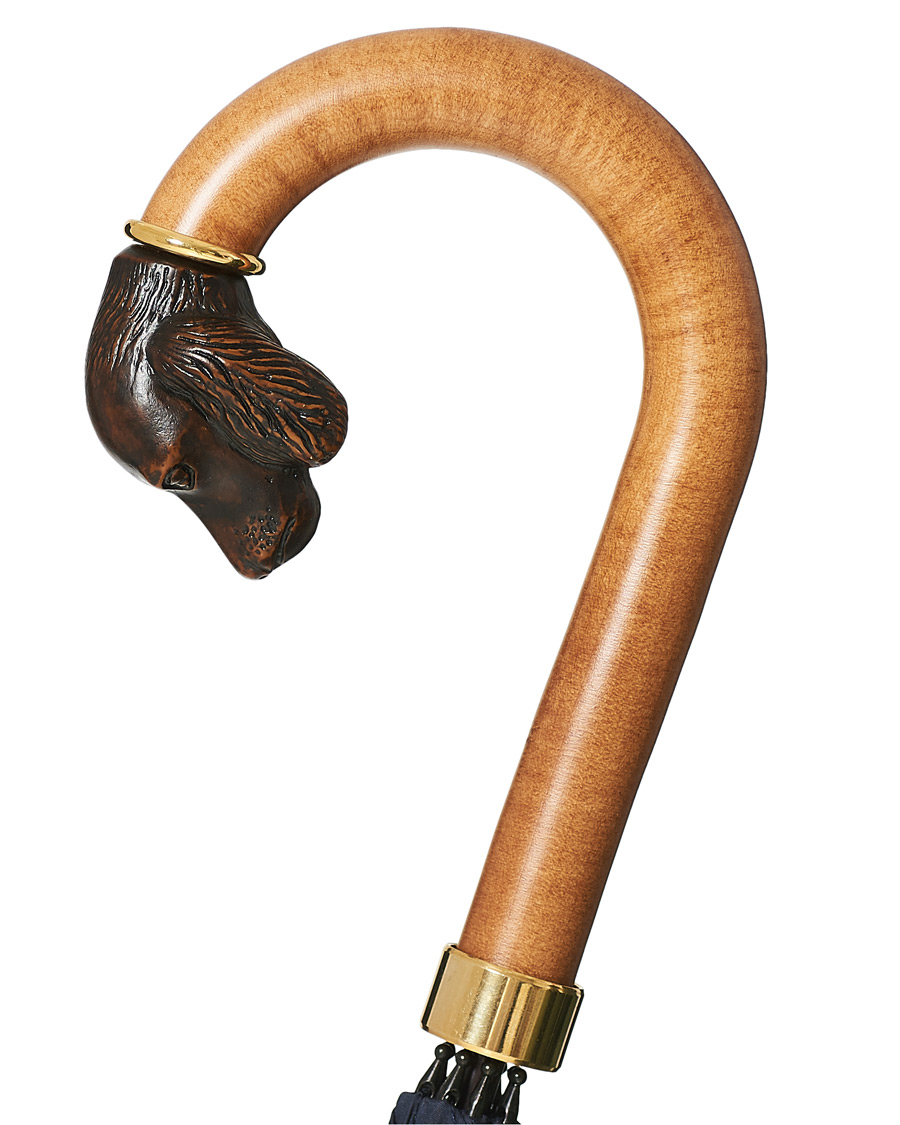 Homme | Fox Umbrellas Brown Spaniel Umbrella Navy | Fox Umbrellas | Brown Spaniel Umbrella Navy