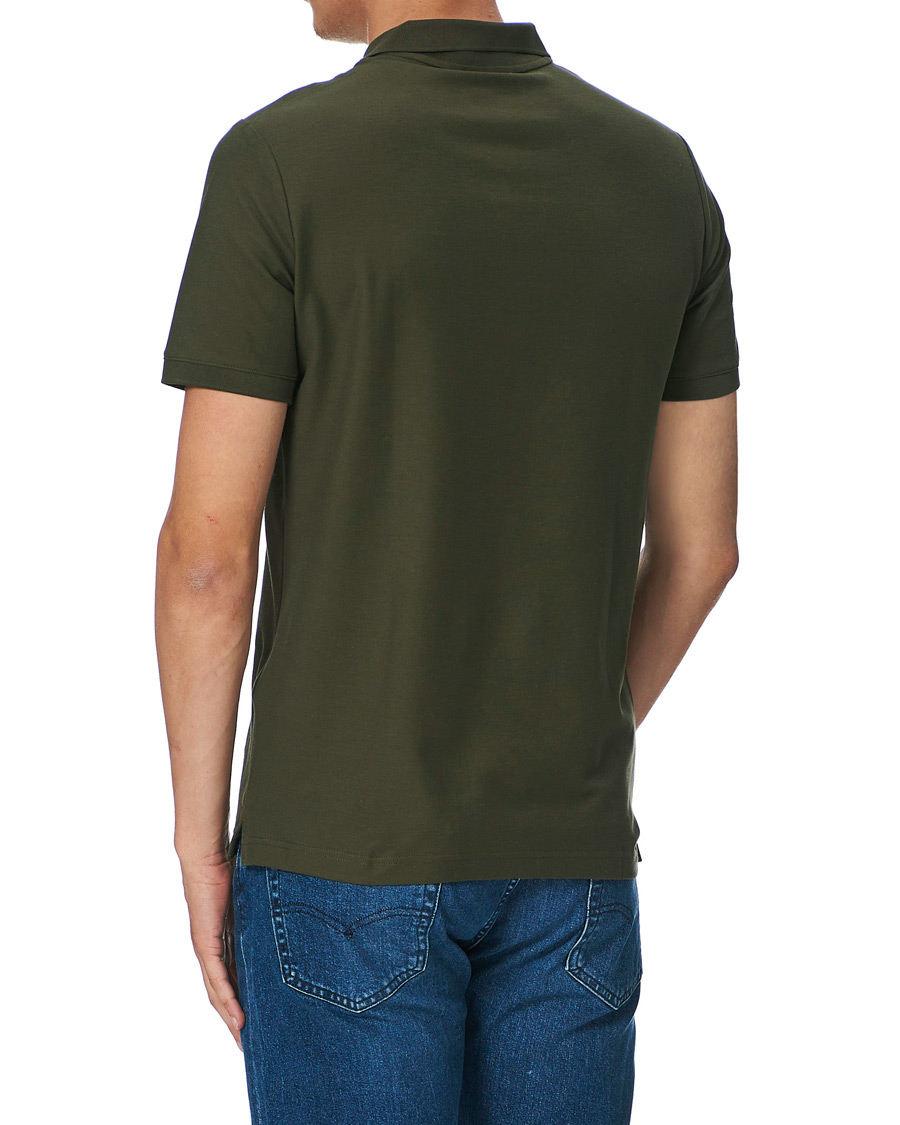 Homme | Polos | Calvin Klein | Slim Fit Refined Polo Dark Olive