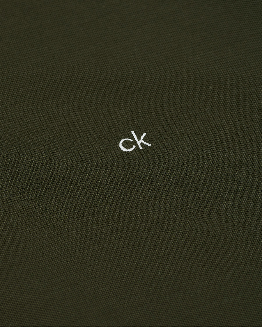 Homme | Polos | Calvin Klein | Slim Fit Refined Polo Dark Olive