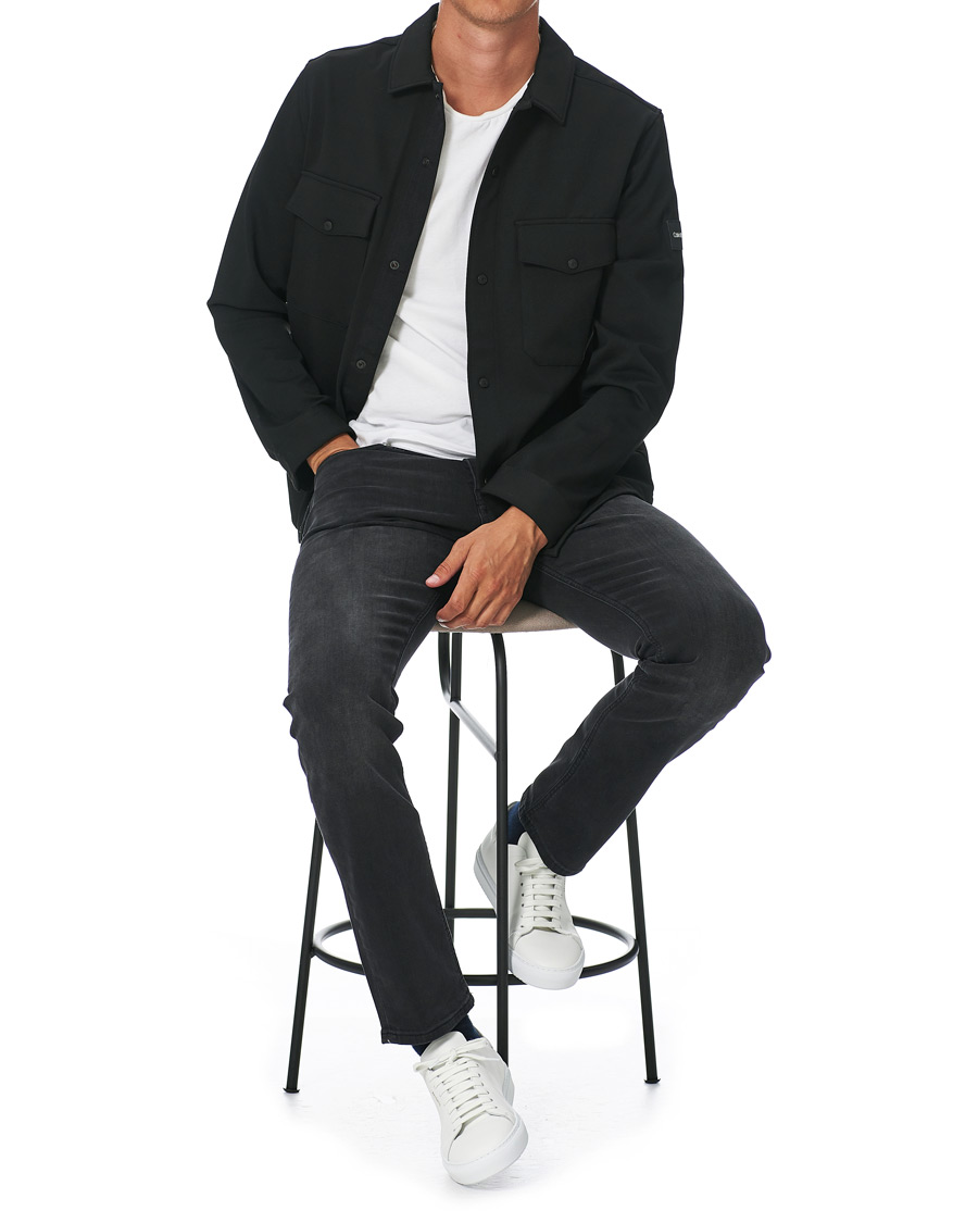 Homme | Chemises | Calvin Klein | Comfort Knitted Overshirt Black