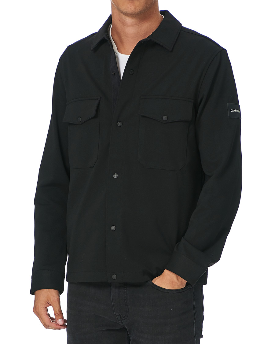 Homme | Chemises | Calvin Klein | Comfort Knitted Overshirt Black
