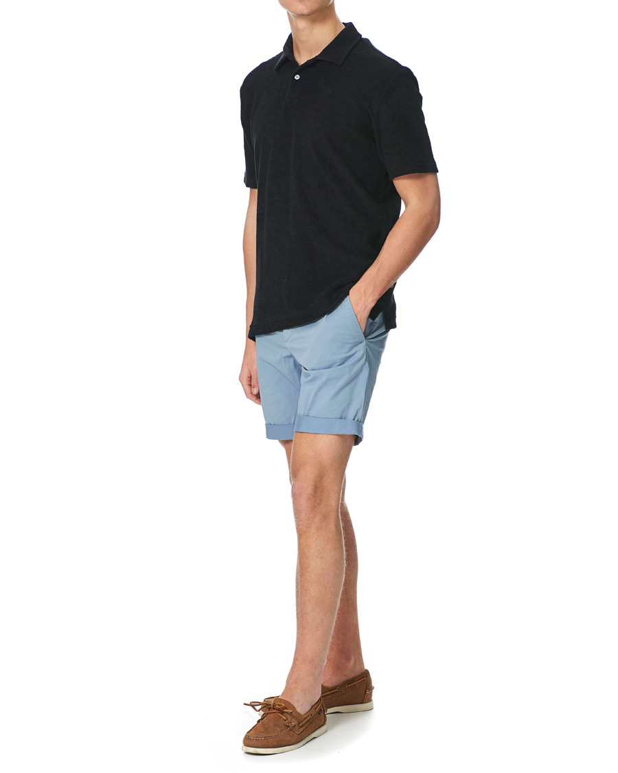 Homme | Shorts | J.Lindeberg | Nathan Super Satin Shorts Steel Blue