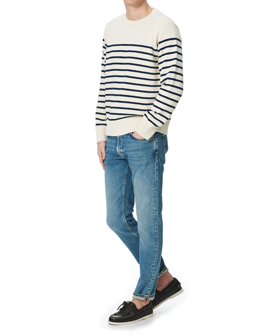 Homme | Jeans | Nudie Jeans | Lean Dean Loving Twill Stretch Jeans Light Blue