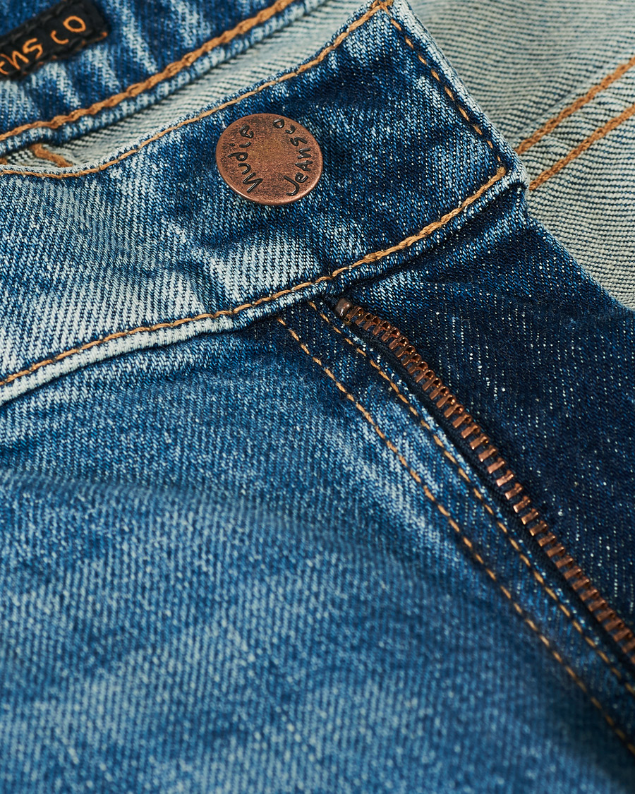 Homme | Jeans | Nudie Jeans | Lean Dean Loving Twill Stretch Jeans Light Blue