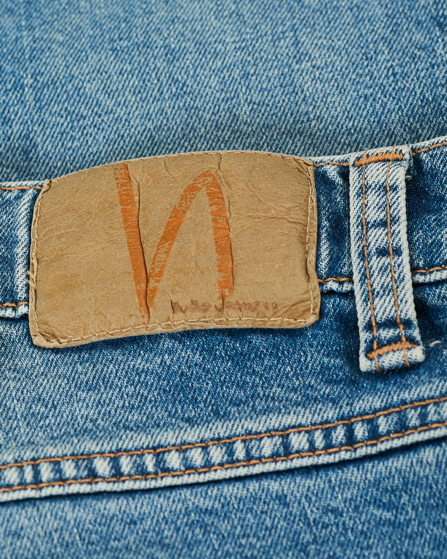 Homme | Jeans | Nudie Jeans | Lean Dean Loving Twill Stretch Jeans Light Blue