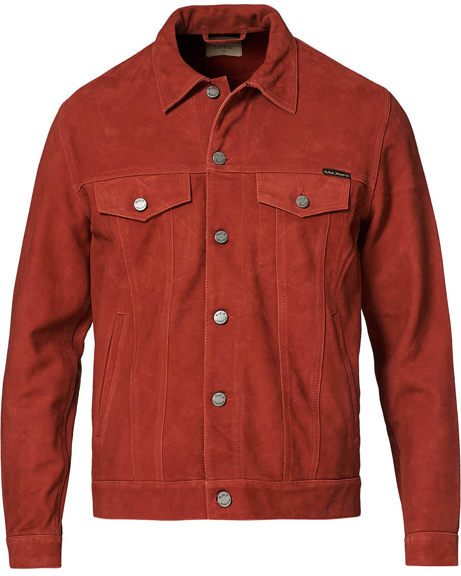 Homme | Manteaux Et Vestes | Nudie Jeans | Robby Suede Jacket Poppy Red