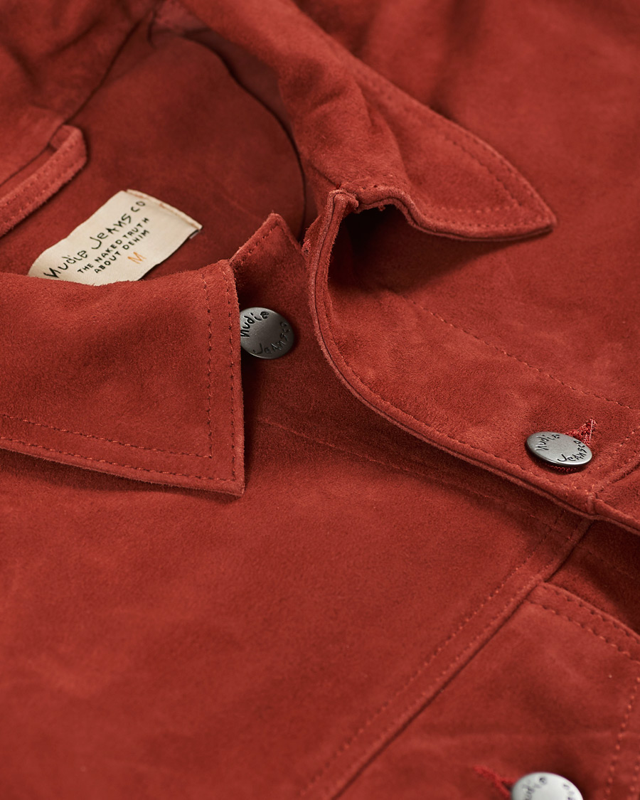 Homme | Manteaux Et Vestes | Nudie Jeans | Robby Suede Jacket Poppy Red